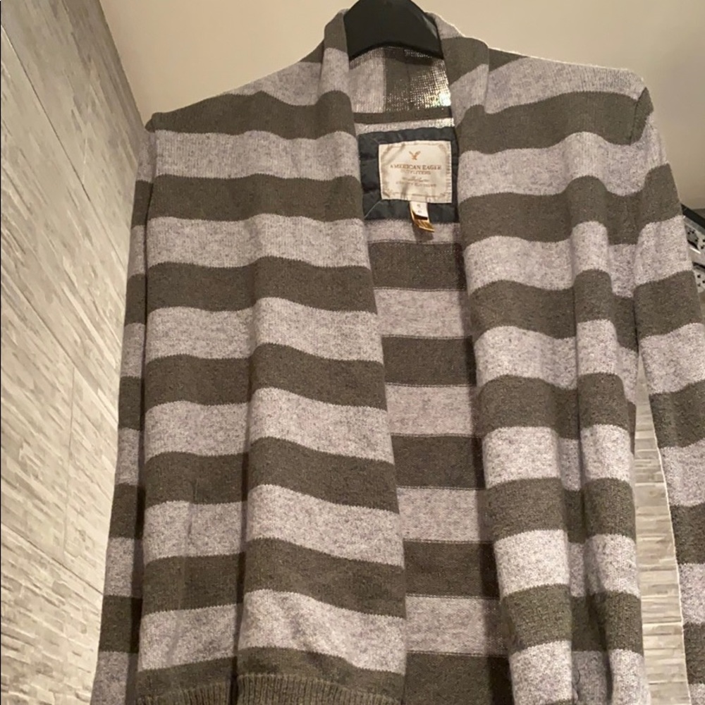 Comfy Cozy Stripe Open Cardigan